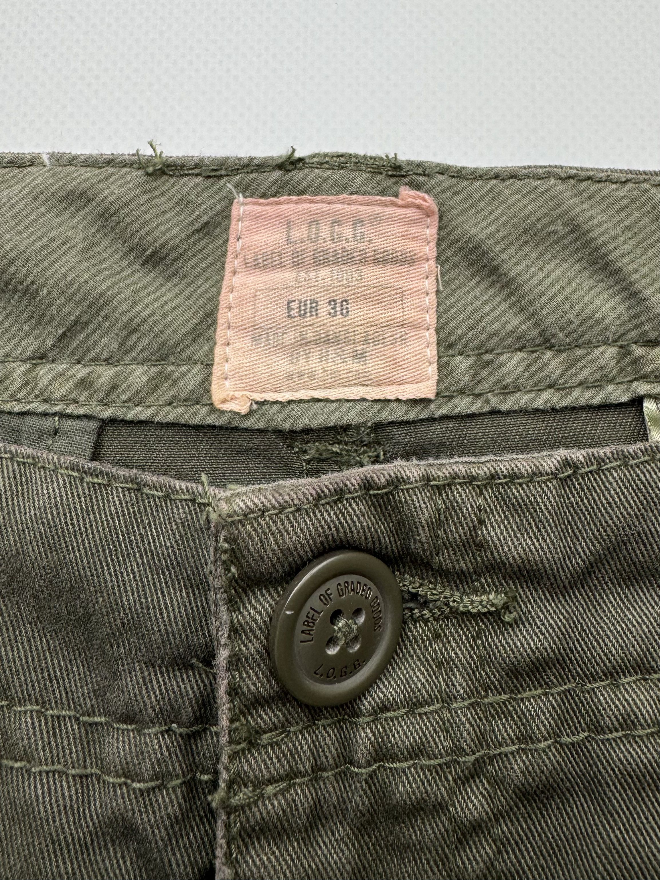 Vintage Vintage Cargo Mini Skirt B394(V164) Size 26" / US 2 / IT 38 - 3 Thumbnail