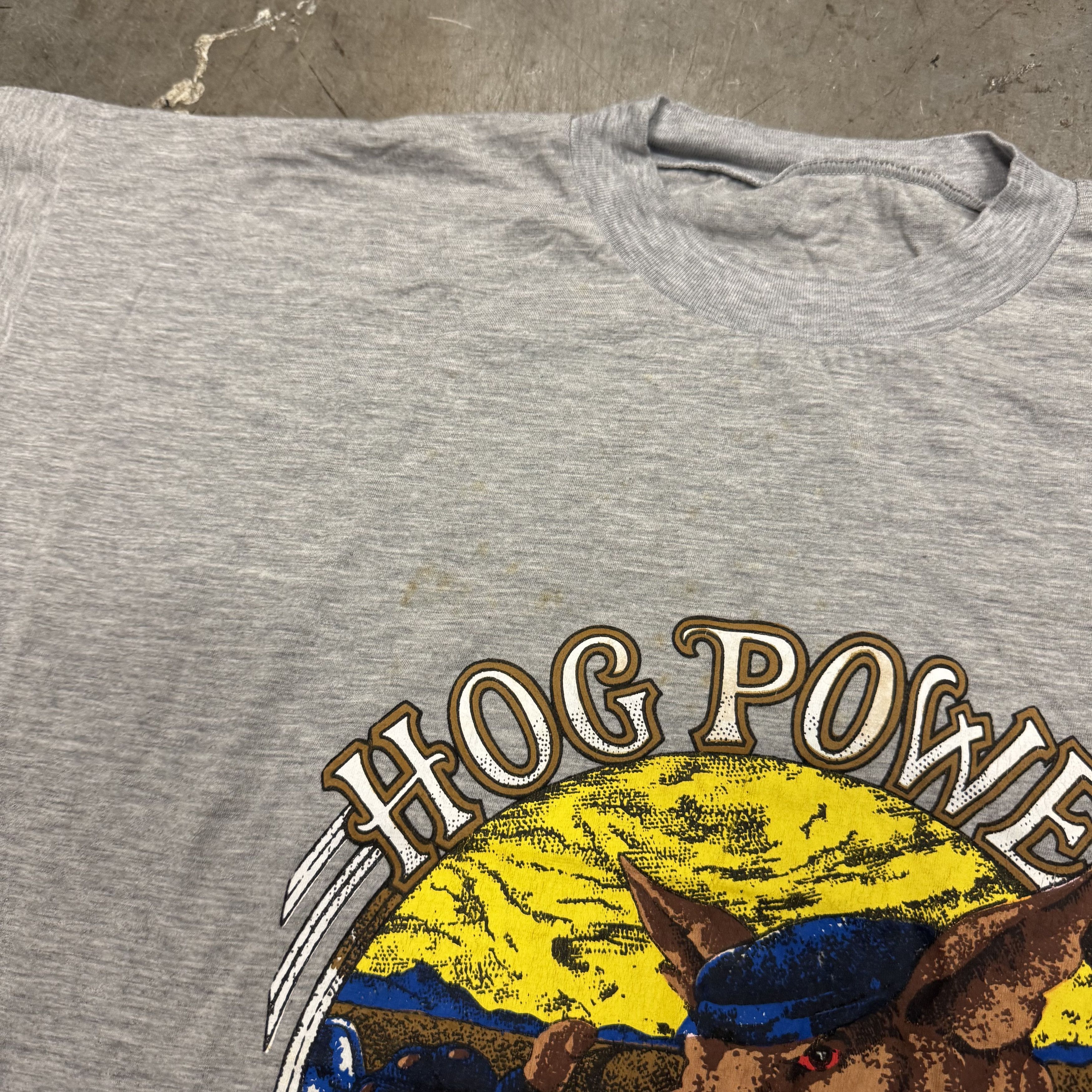 Harley Davidson × Vintage VTG 80s Harley Davidson Turkey Hog Power Pig Biker T Shirt Size US L / EU 52-54 / 3 - 3 Thumbnail