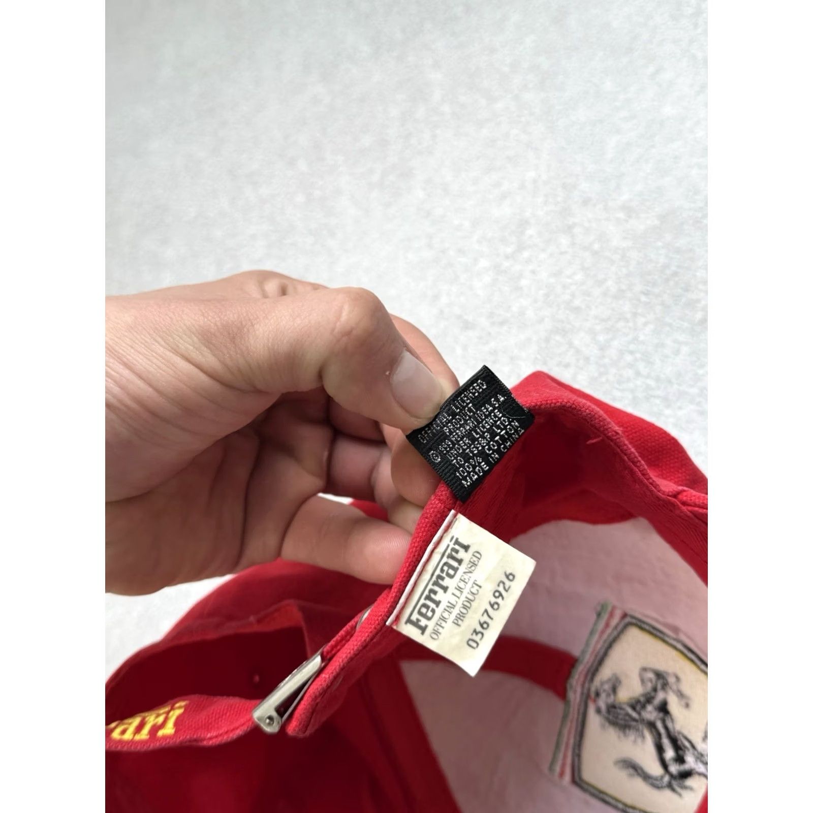 Ferrari VINTAGE Ferrari 90s Official Product Big Logo Racing Red Cap Men One Size Size ONE SIZE - 7 Thumbnail