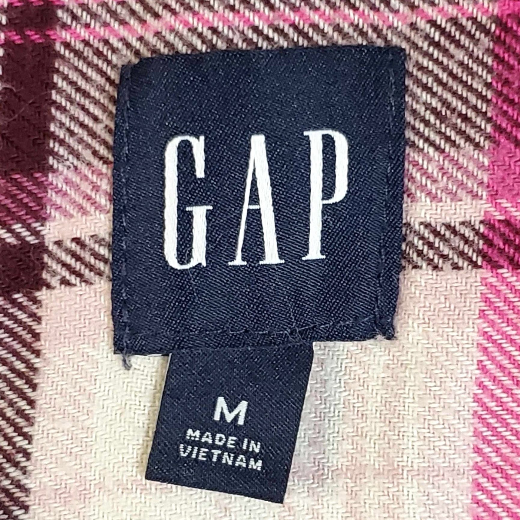 Gap VINTAGE GAP Red and White Plaid Flannel Long Sleeve Shirt M Mens Button-Up 90s Retro Easy Care Pockets Size US M / EU 48-50 / 2 - 2 Thumbnail