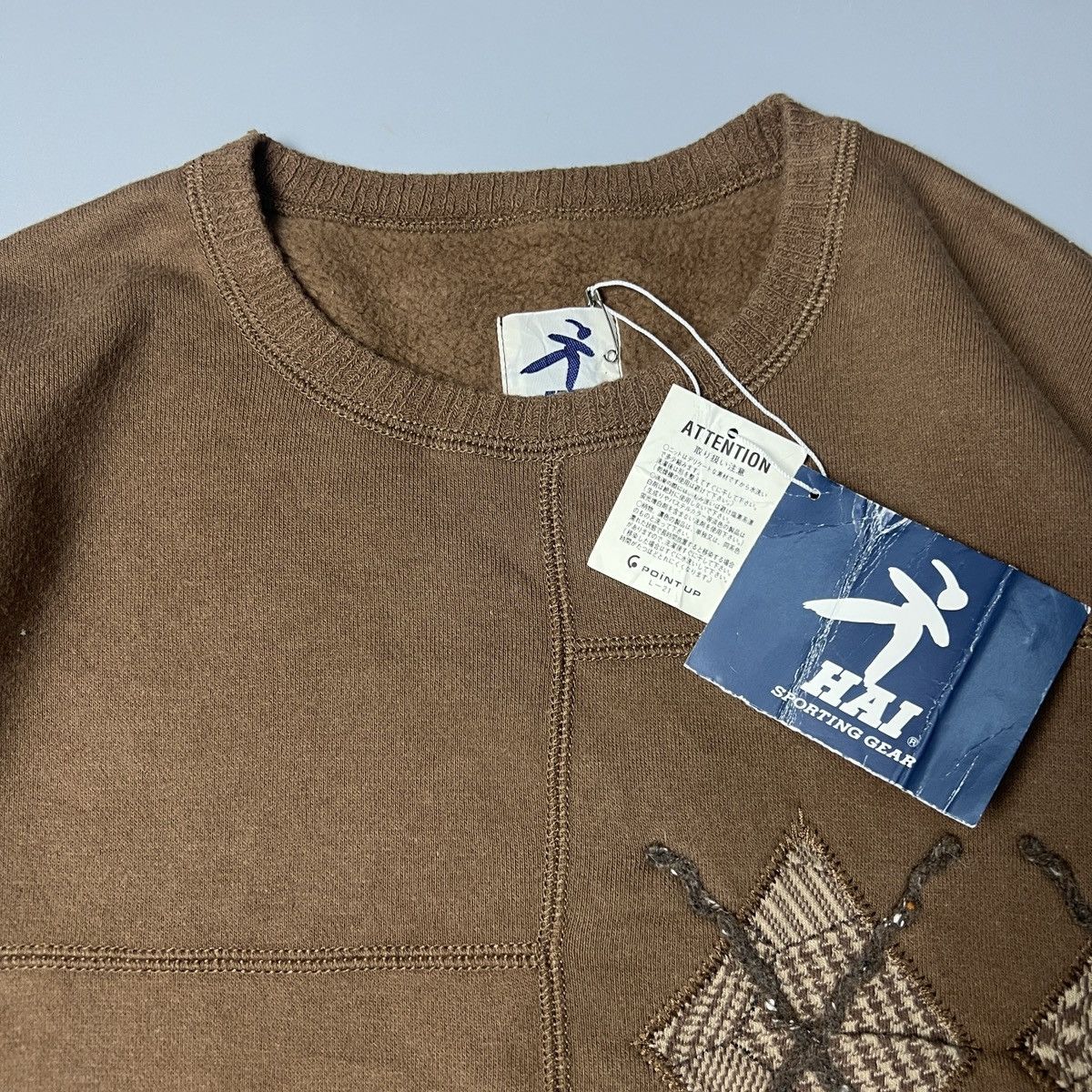 Japanese Brand Vintage Hai Sporting Gear Deadstock Brown Patches Sweatshirt Size US M / EU 48-50 / 2 - 11 Thumbnail
