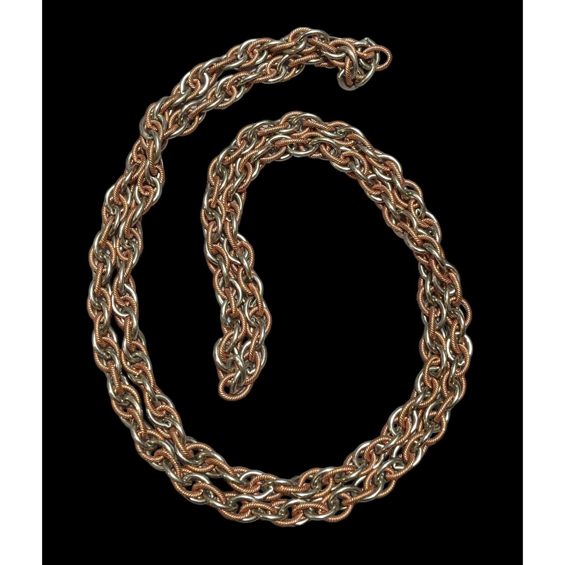 Other Silver Copper Intertwined Chain Necklace Size ONE SIZE - 1 Thumbnail