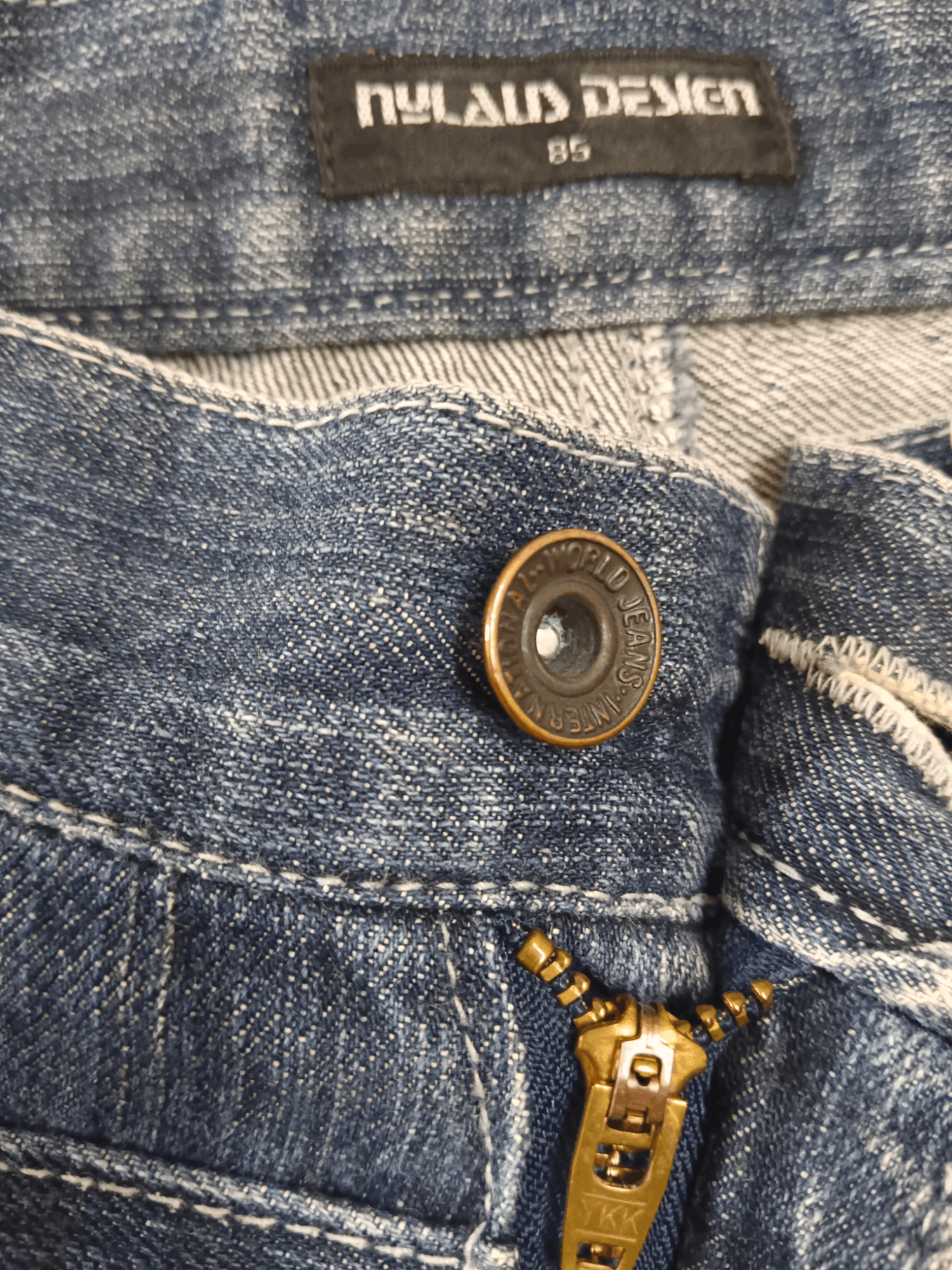 Japanese Brand Nylaus Double Waist Distressed Denim Size US 32 / EU 48 - 9 Thumbnail