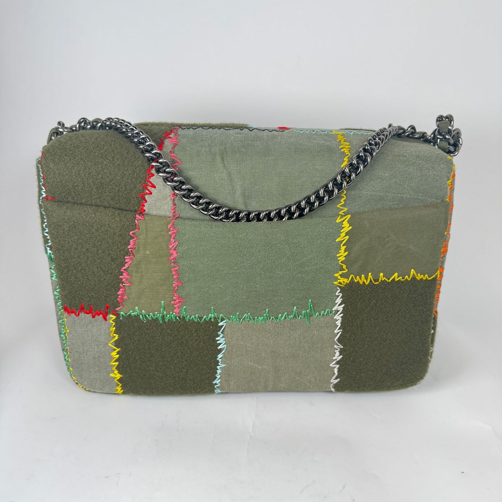 READYMADE Readymade Khaki Patchwork Big Chain Bag Size ONE SIZE - 8 Thumbnail