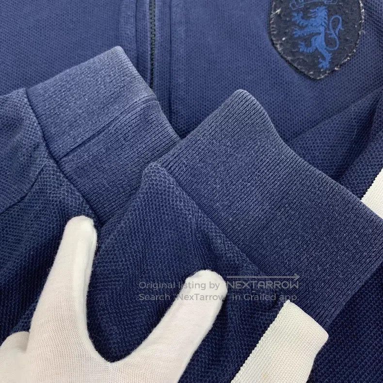 Gucci Gucci Dark blue logo embroidered cotton lapel zipper long- Size US M / EU 48-50 / 2 - 8 Thumbnail