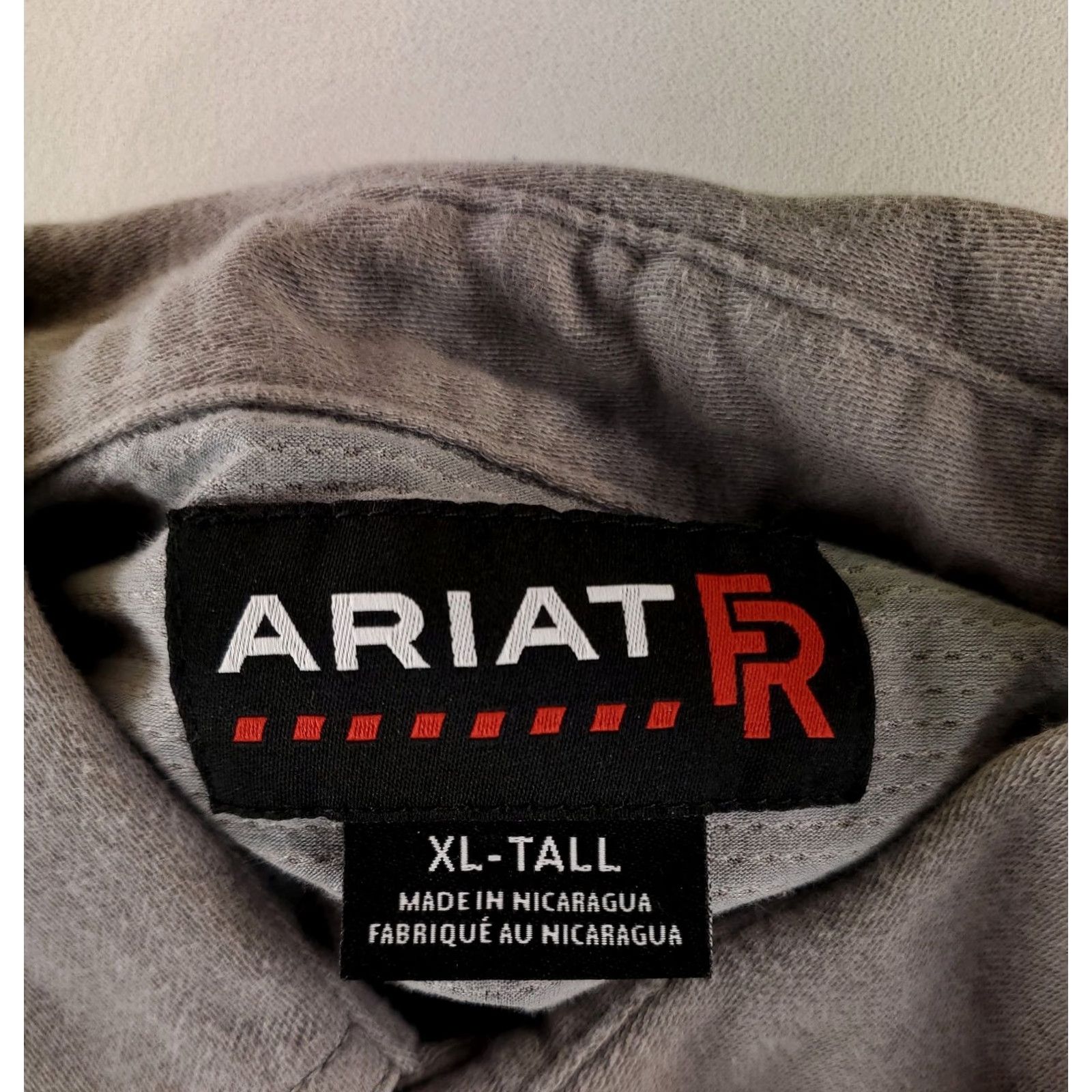 Ariat Ariat FR Solid Vent Work Shirt Long Sleeve Gray Mens XLT Big & Tall Size US XL / EU 56 / 4 - 2 Thumbnail