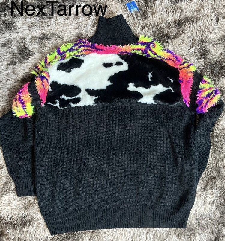 Balenciaga Balenciaga 18fw colorful flag and fur high neck sweater2412- Size US S / EU 44-46 / 1 - 2 Thumbnail