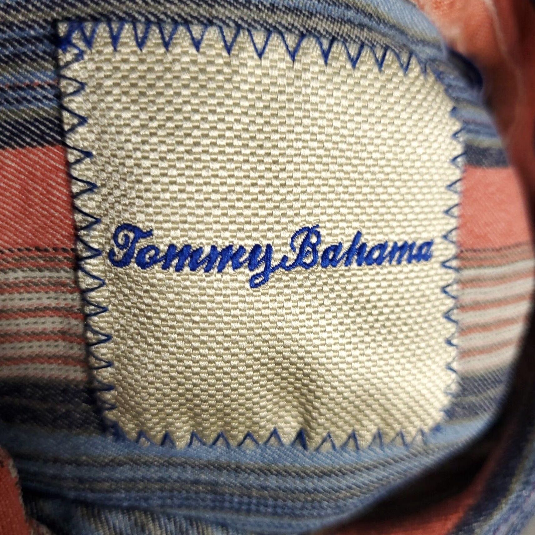 Tommy Bahama Tommy Bahama Shirt Mens Small Blue Striped Silk Button-Up - Short Sleeve, Casual/Aloha, 90s/Beach Theme, Button-Front, Linen/Silk, Regular Fit Mens Size US S / EU 44-46 / 1 - 7 Thumbnail