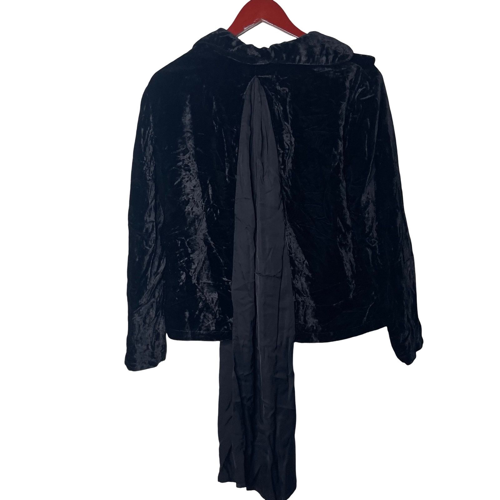 Limi Feu Limi Feu Yohji Yamamoto black velvet blazer silk pleated bac Size S / US 4 / IT 40 - 3 Thumbnail