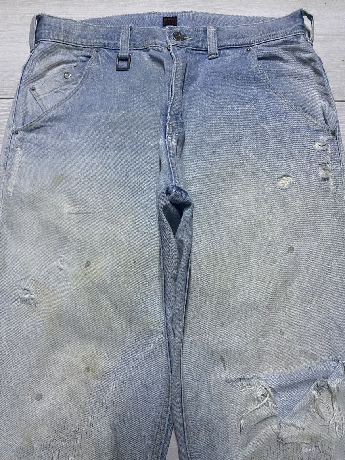 Japanese Brand Vintage Ego Tripping Light Wash Money Money Print Jeans Size US 30 / EU 46 - 3 Thumbnail