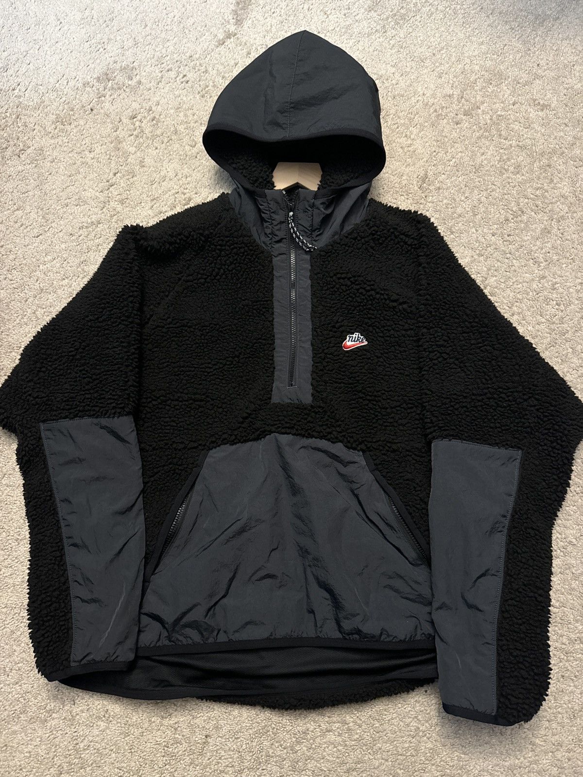 Image of Nike Acg Sherpa Hoodie in Black, Men's (Size XL)