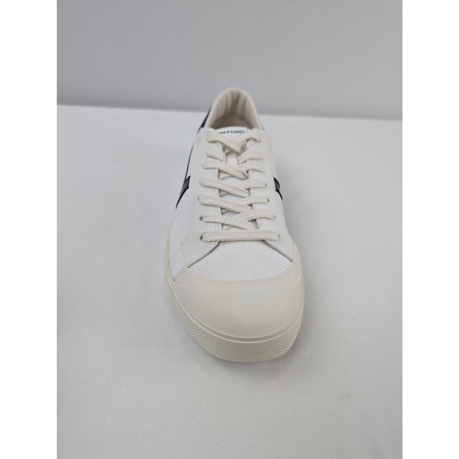 Tom Ford o1rshd1 Jarvis low-top canvas and leather sneakers in white Size US 8 / EU 41 - 14 Thumbnail
