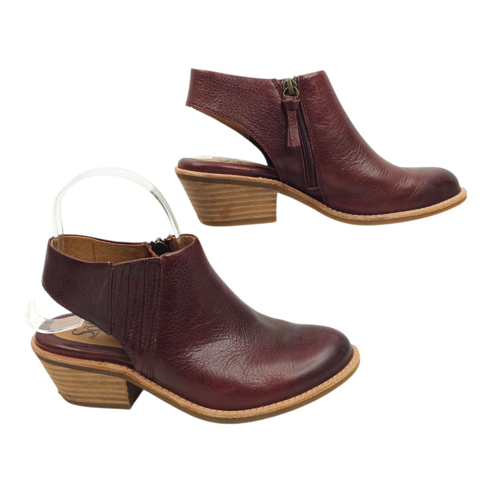 Other Sofft Arabia Slingback Bootie Women 6M Port Leather Maroon Size US 6 / IT 36 - 12 Thumbnail