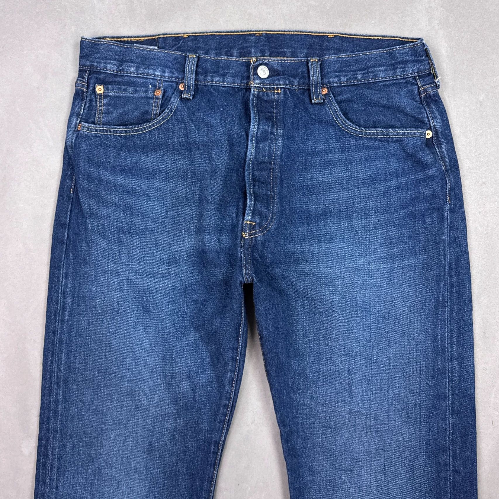 Levi's Levi's 501 Jeans Mens 36x34 Blue Denim Button Fly Straight Vintage No N/A Size US 38 / EU 54 - 4 Thumbnail