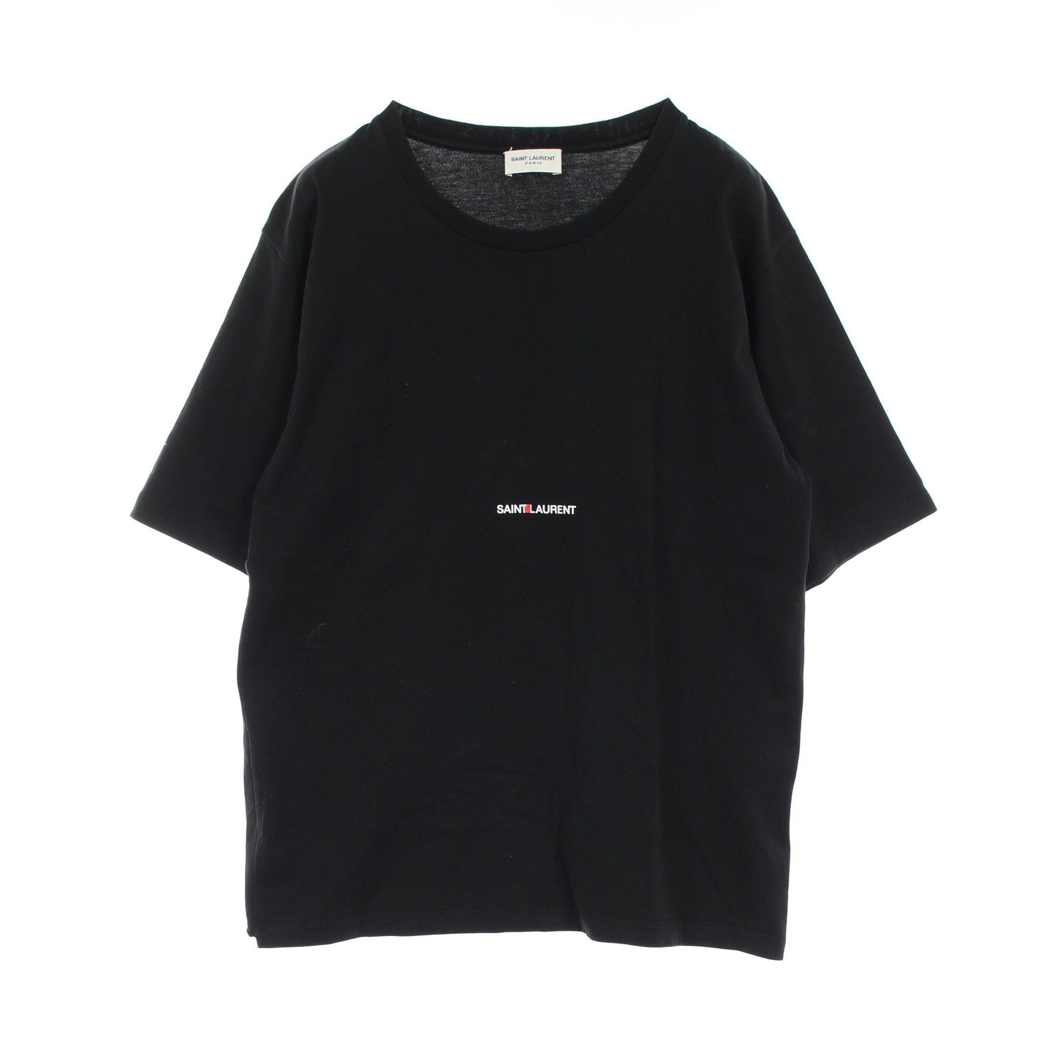 Yves Saint Laurent Yves Saint Laurent T-Shirt Crew Neck Logo Print Cotton Black Size ONE SIZE - 1 Thumbnail