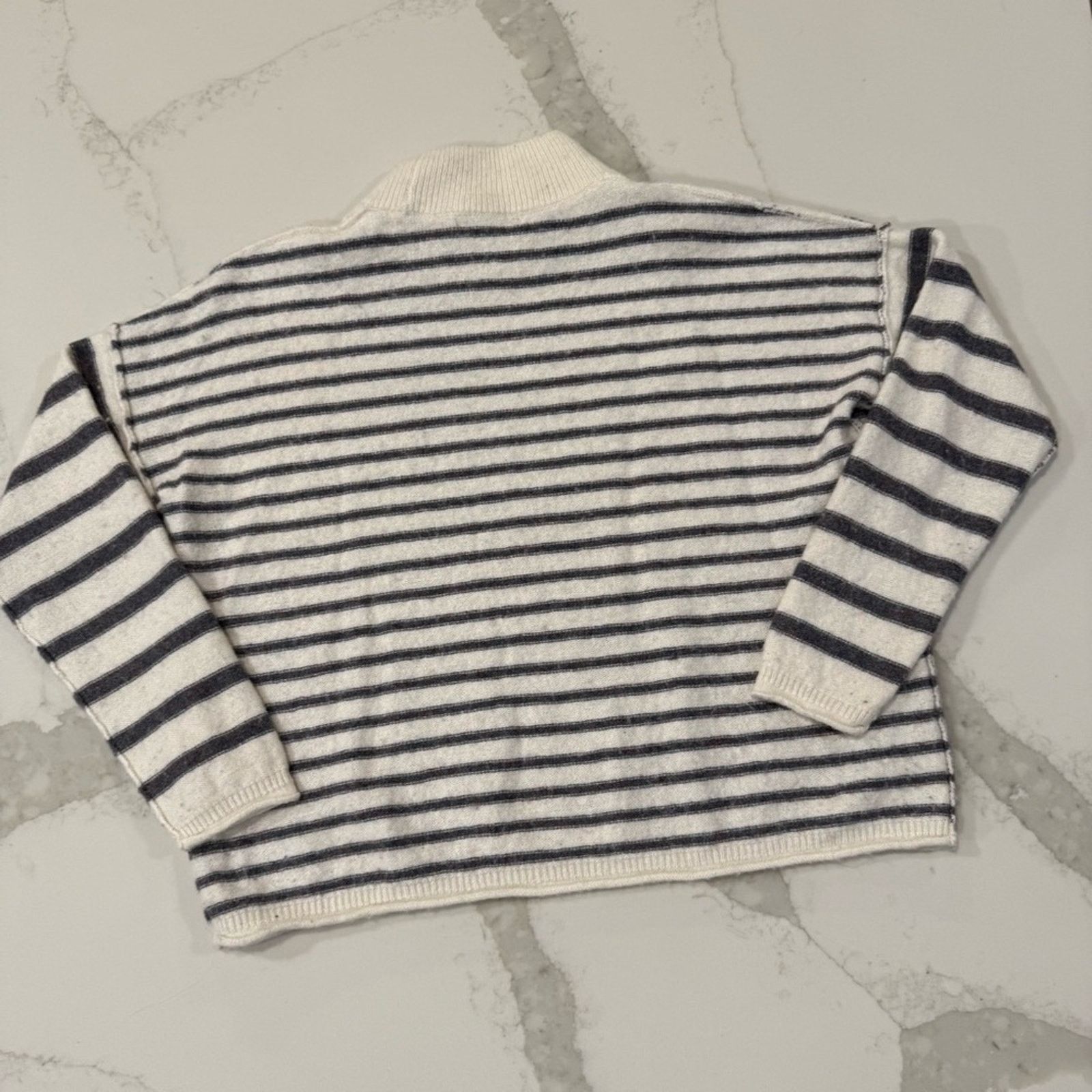 Madewell Madewell Stripe-Play Mockneck Wool Blend Sweater Women Small Size S / US 4 / IT 40 - 11 Thumbnail