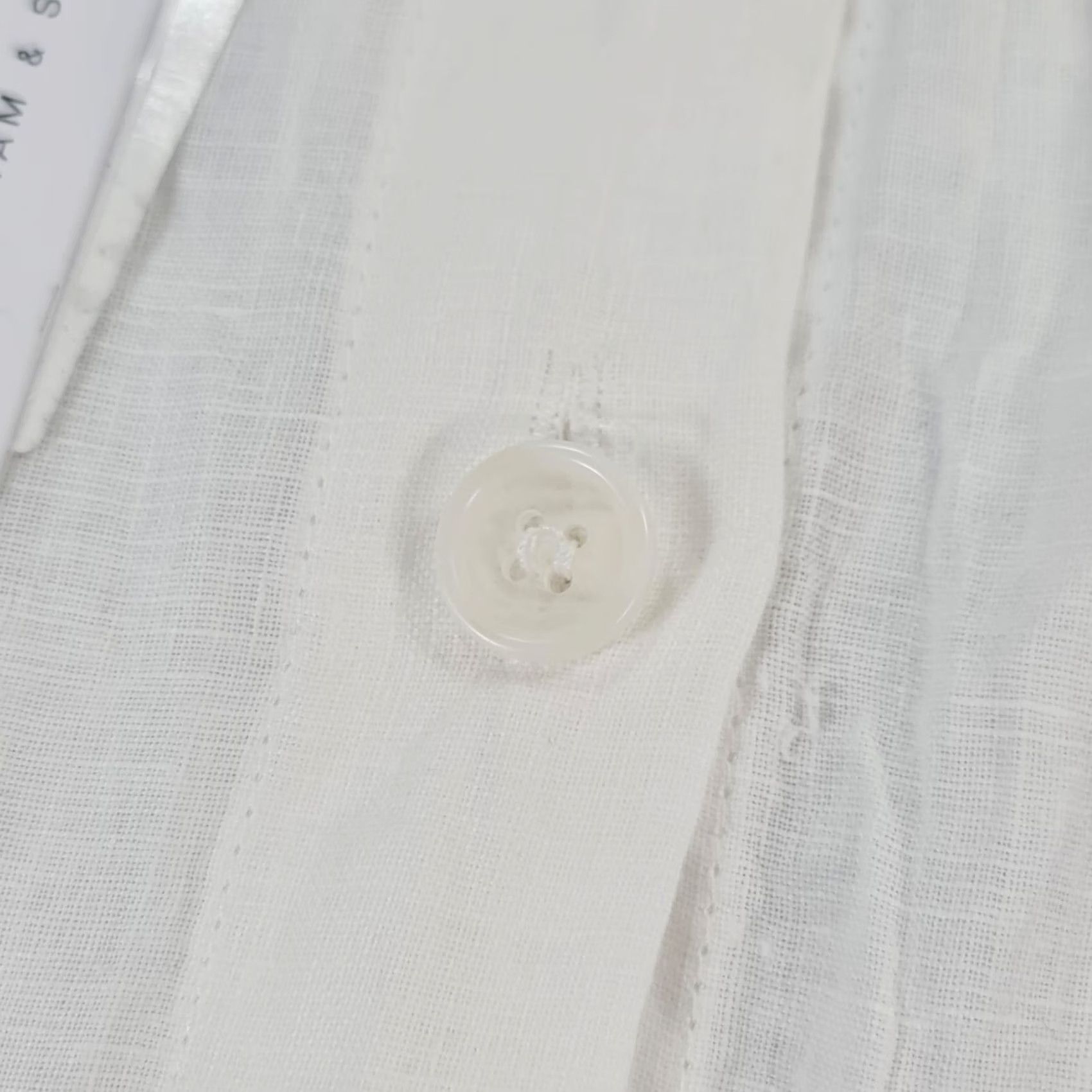 Velvet Velvet by Graham & Spencer Womens Dress White XS Woven Linen Knee Length 3/4 Sleeve Round Neck Pockets Shirt Dress Regular Linen Size XS / US 0-2 / IT 36-38 - 6 Thumbnail