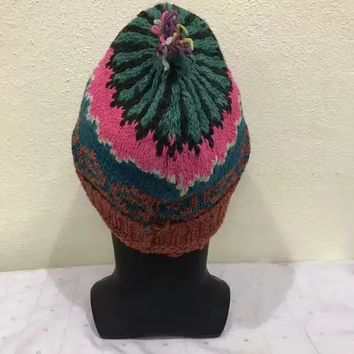 Japanese Brand Japanese Brand Knit Multicolour Beanie Hat Size ONE SIZE - 4 Thumbnail