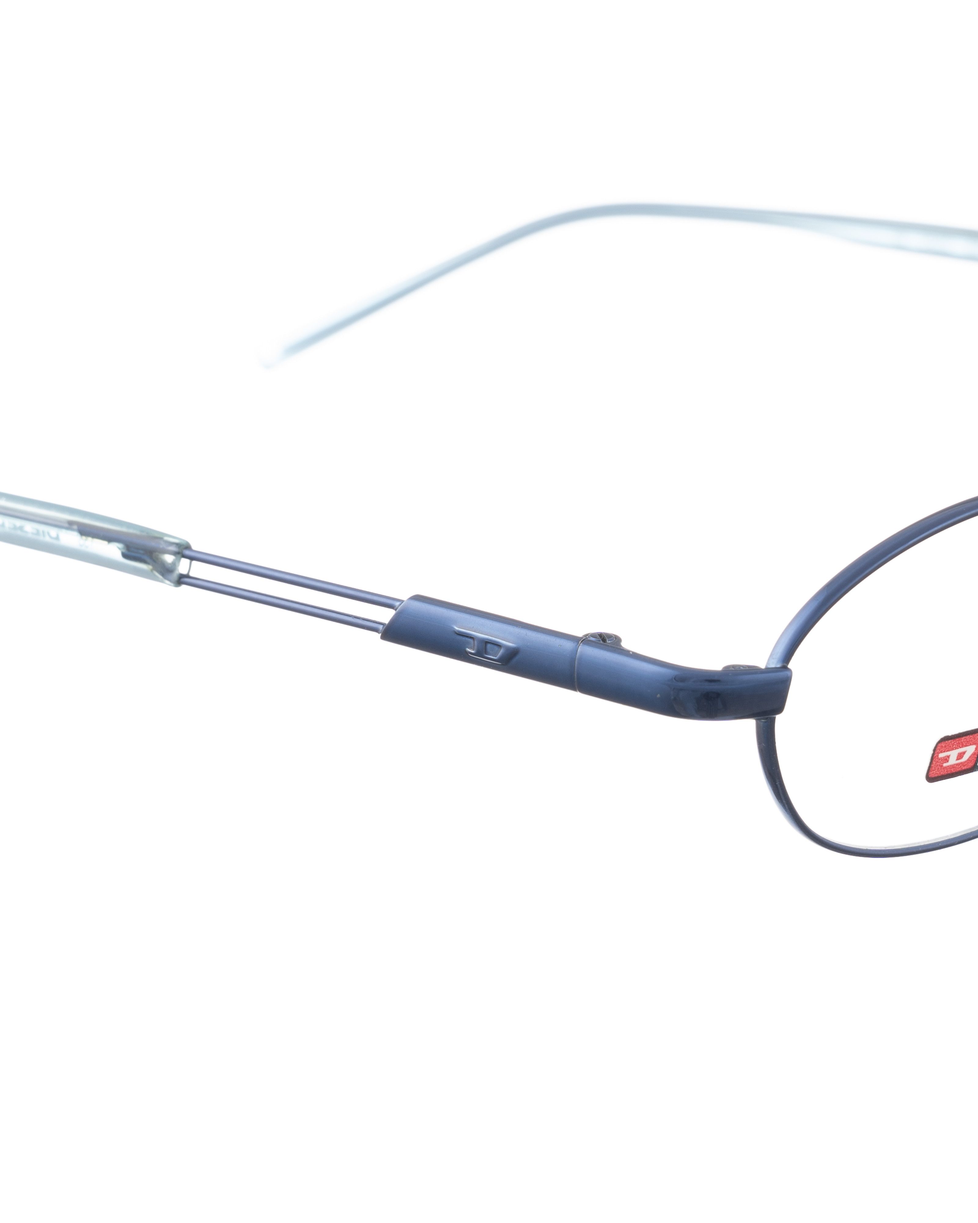 Diesel Diesel 90s Blue Metallic Oval Classic Glasses Size ONE SIZE - 3 Thumbnail