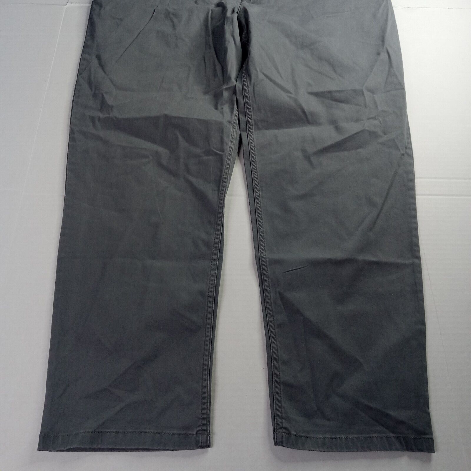 George George Chino Pants Mens Size 44x30 Gray Straight Leg Stretch Size US 44 / EU 60 - 2 Thumbnail