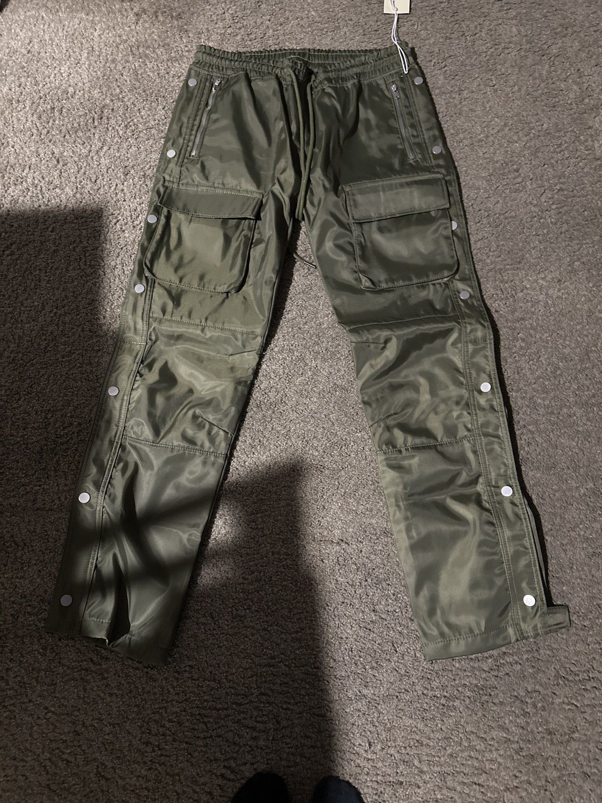MNML Snap front cargo pants (green) Size US 34 / EU 50 - 5 Thumbnail
