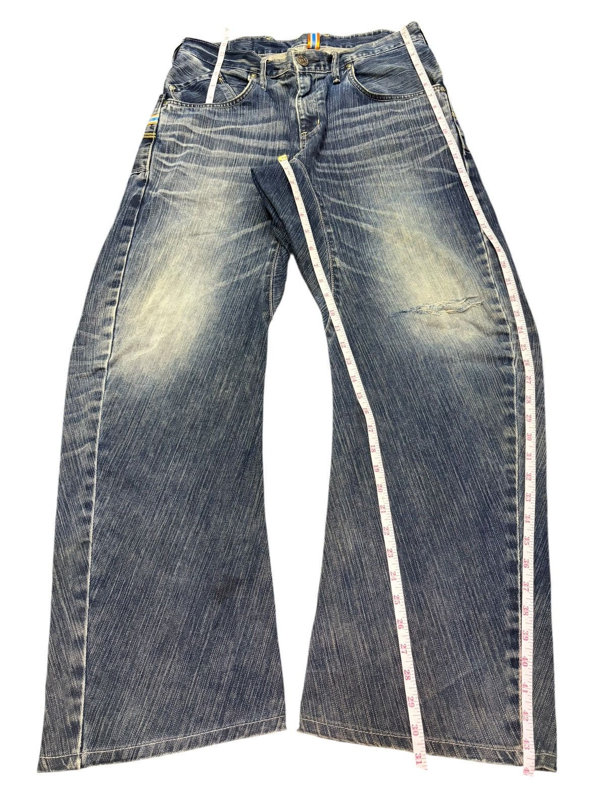 Edwin Vintage Edwin XV Function Buckle Back Distress Baggy Jeans Size US 32 / EU 48 - 7 Thumbnail