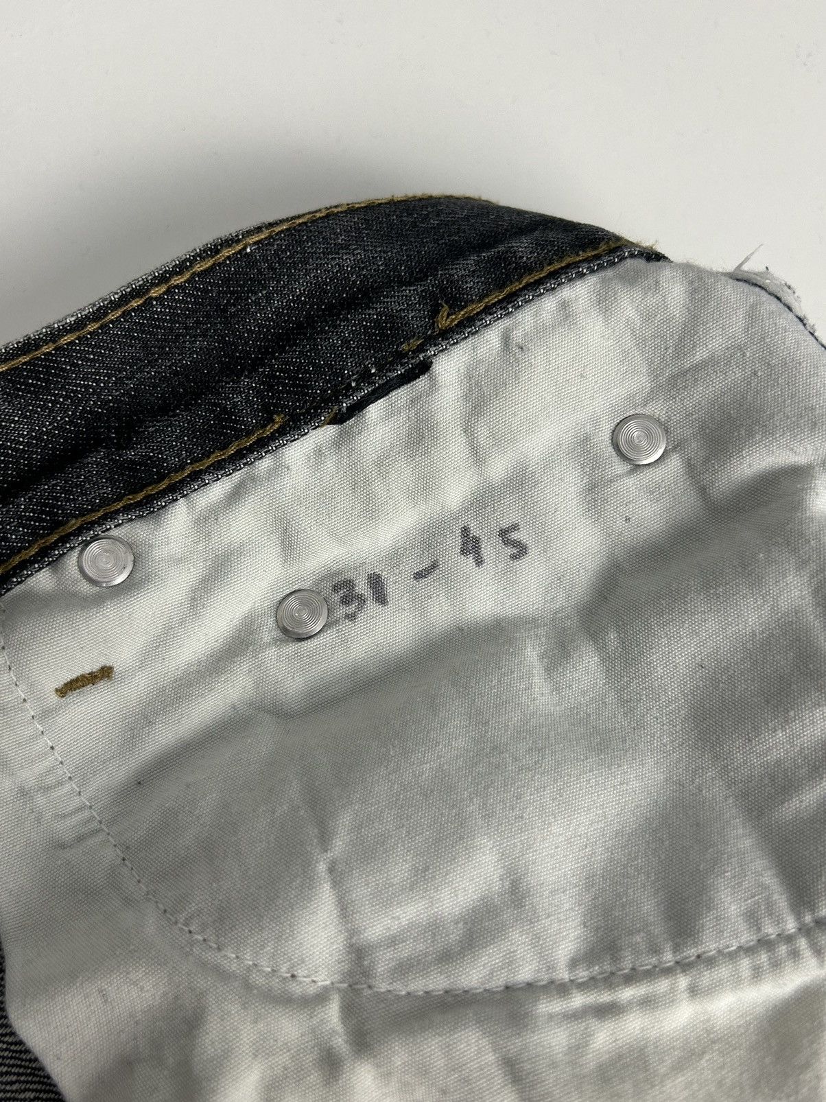 Japanese Brand Vintage Japanese Selvedge Denim Jeans Cinch Back Distressed Size US 31 - 15 Thumbnail