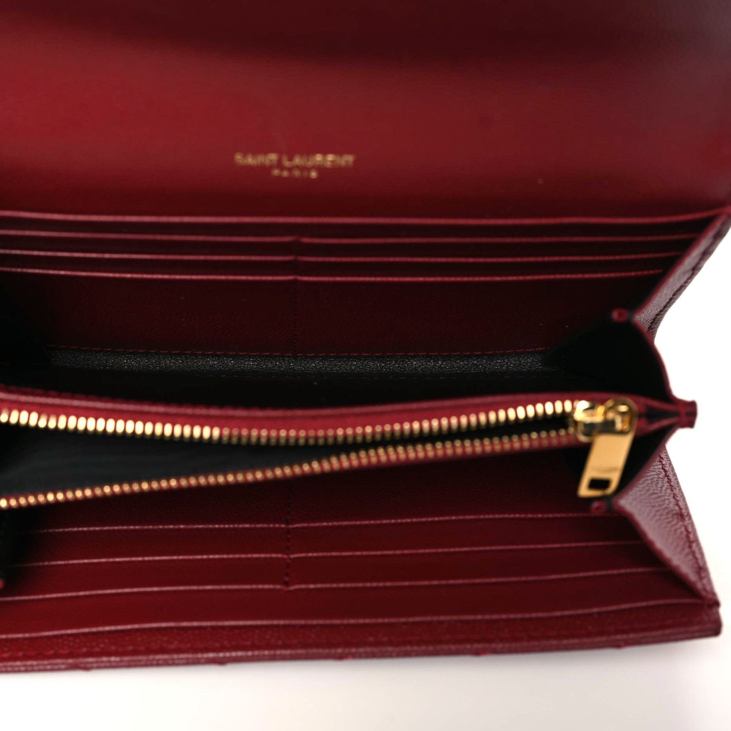 Saint Laurent Paris o1b1hav110125 Size: OS / Cassandre Leather Wallet in Red Size ONE SIZE - 6 Thumbnail
