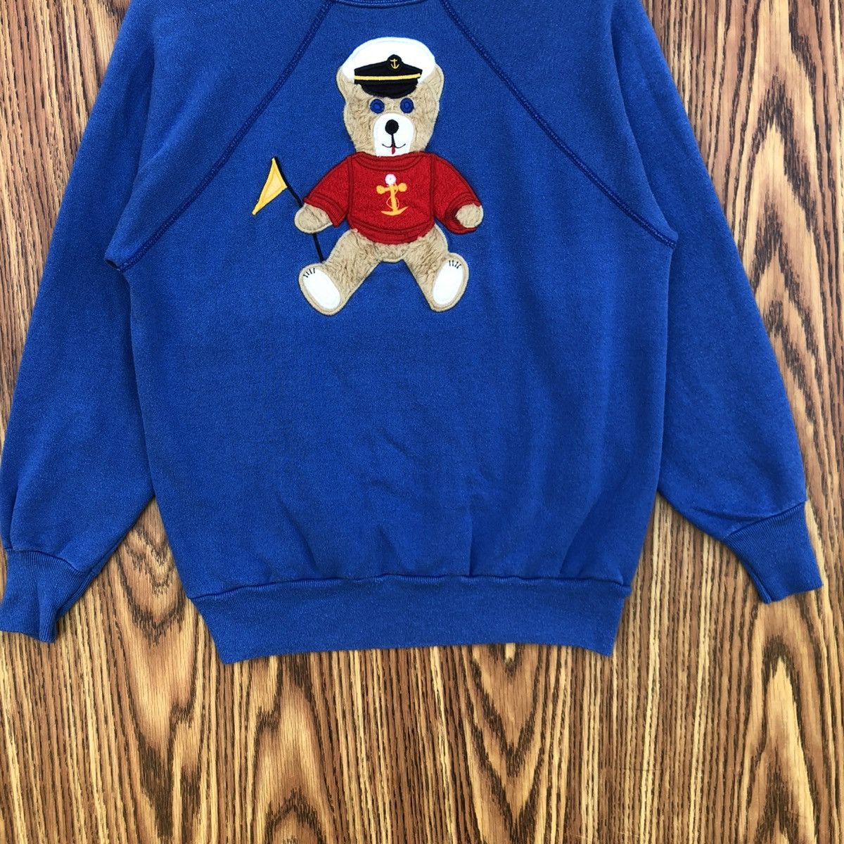 Vintage Vintage Captain Bear Pullover Sweatshirt Size M / US 6-8 / IT 42-44 - 4 Thumbnail