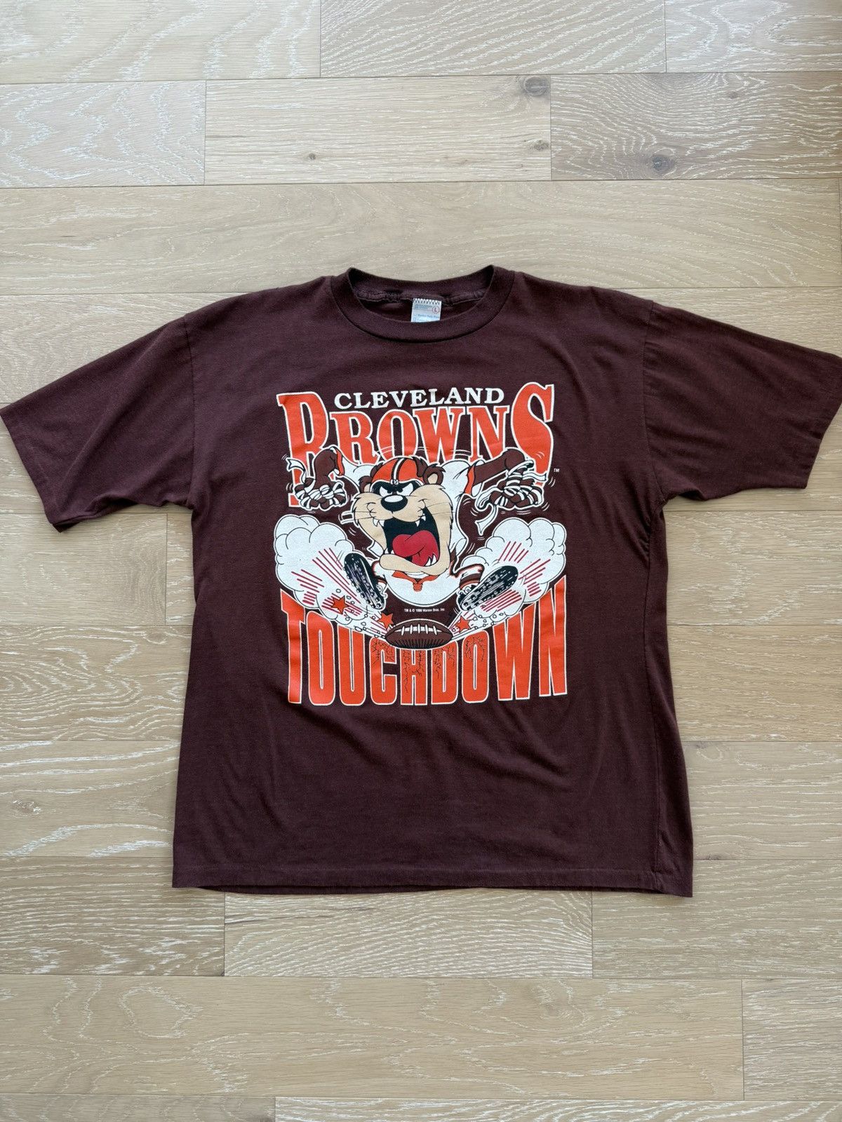 NFL Vintage ‘90 Cleveland Browns Taz Touchdown Shirt Size US L / EU 52-54 / 3 - 9 Thumbnail