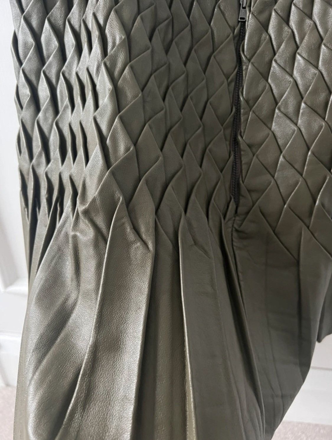 Other Khaki Jay Ahr leather skirt Size 25" / US 0 / IT 36 - 3 Thumbnail
