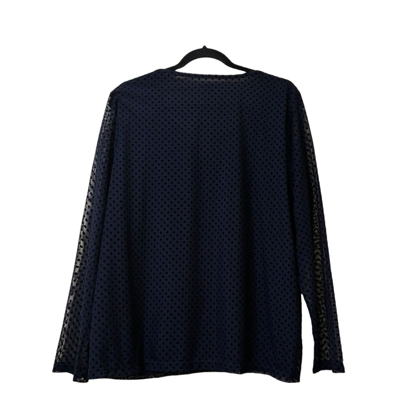 Chicos Chico’s flocked polka dot long sleeve sheer top NWT Size L / US 10 / IT 46 - 3 Thumbnail