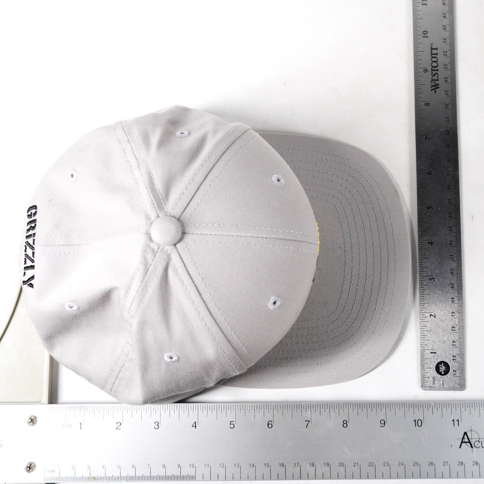 Other Grizzly Bear Animal Crown Baseball Hat Visor Cap Gray Black Size ONE SIZE - 9 Thumbnail
