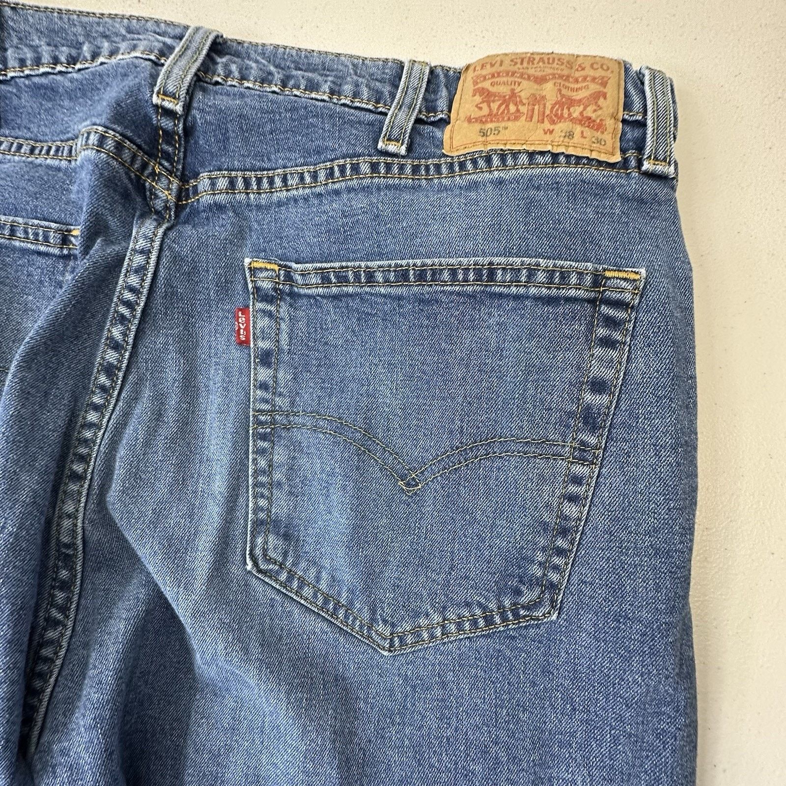 Levi's Mens Levi's 505 Straight Leg Jeans Blue sz 38x30 Classic Size US 38 / EU 54 - 7 Thumbnail