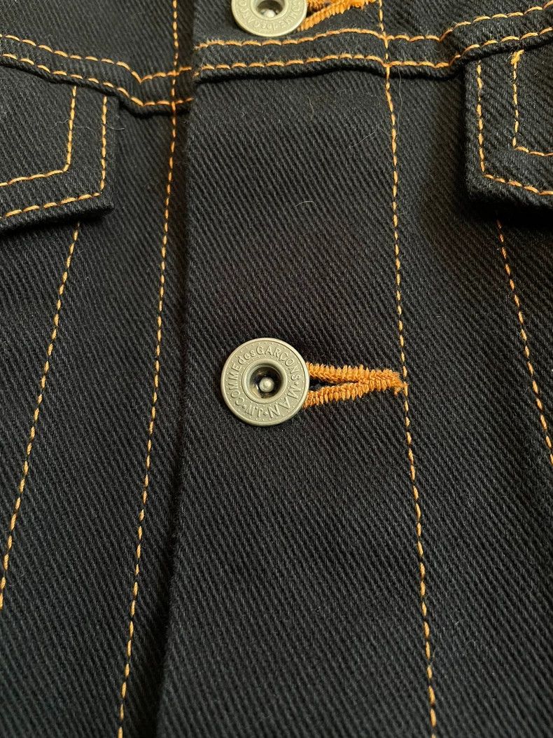 Comme des Garcons Comme Des Garcons Black Button Open Line Denim Jacket Jack Size S / US 4 / IT 40 - 6 Thumbnail