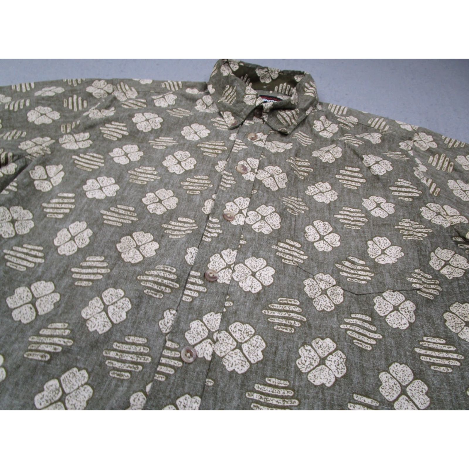 Reyn Spooner REYN SPOONER Shirt Mens Medium Green Button Up Reverse Print Hawaiian Tiki Size US M / EU 48-50 / 2 - 2 Thumbnail