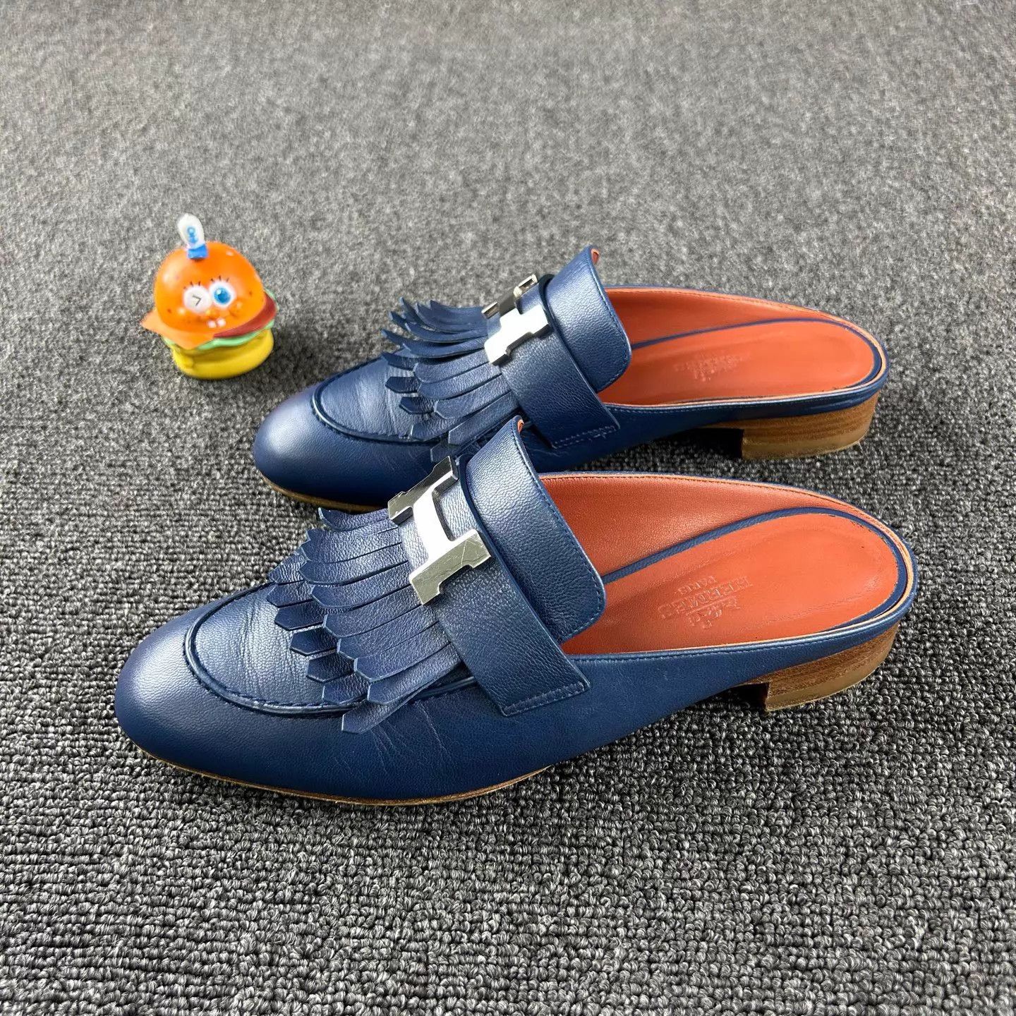 Hermes Hermes Blue Tassel Loafer Slippers FR36 Size US 5.5 / IT 35.5 - 1 Thumbnail