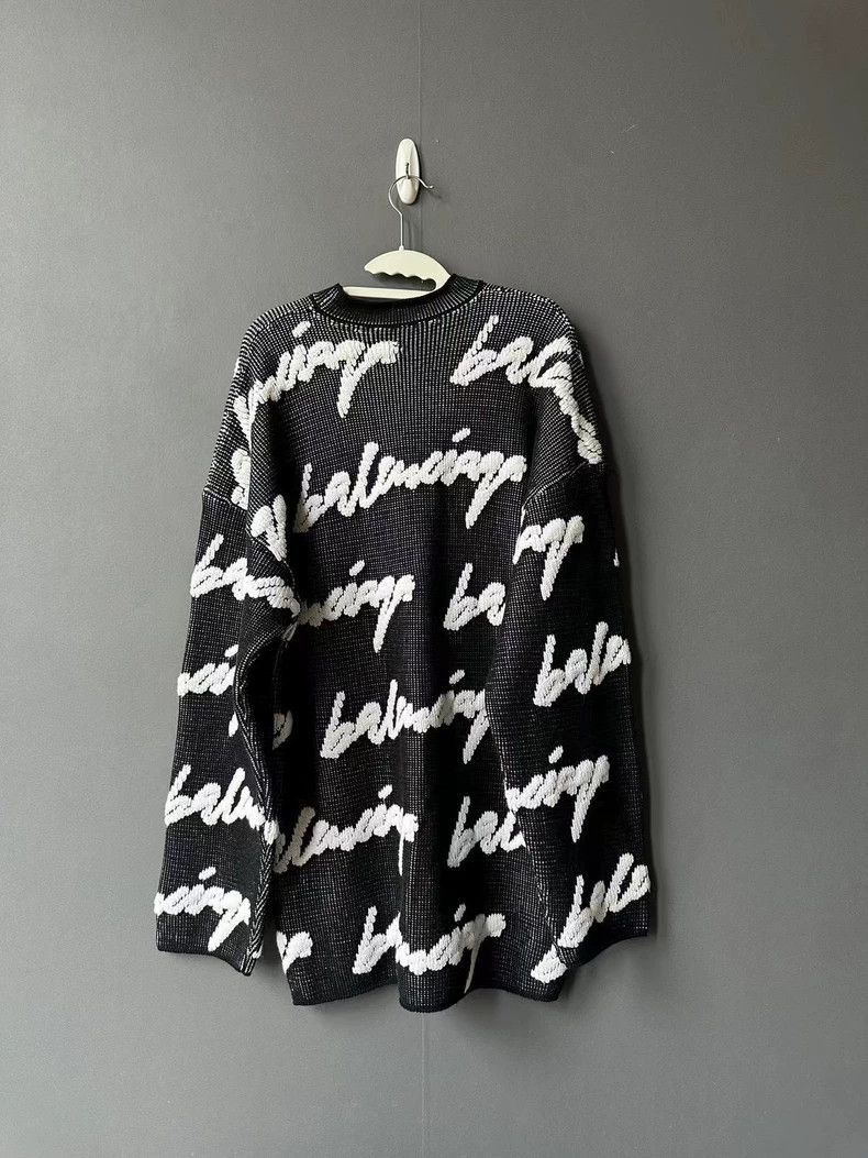 Balenciaga Balenciaga Black and White Sweater-2505 Size US XS / EU 42 / 0 - 2 Thumbnail