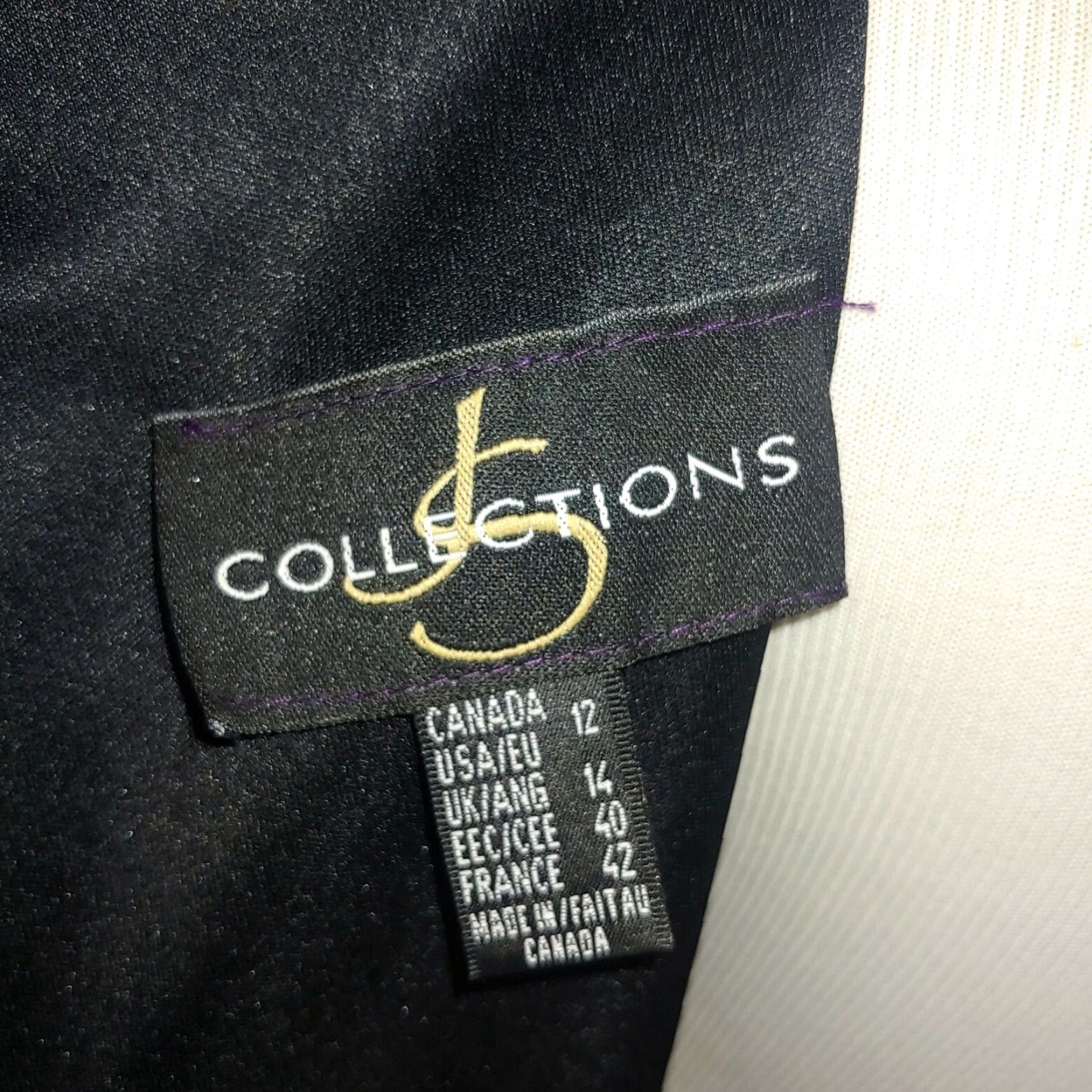 Vintage VINTAGE JS Collections Dress Velour Purple 90s Gothic Whimsical Knee Length Half Sleeve Zip Scoop Neck 12 Women Mens? Size XL / US 12-14 / IT 48-50 - 7 Thumbnail