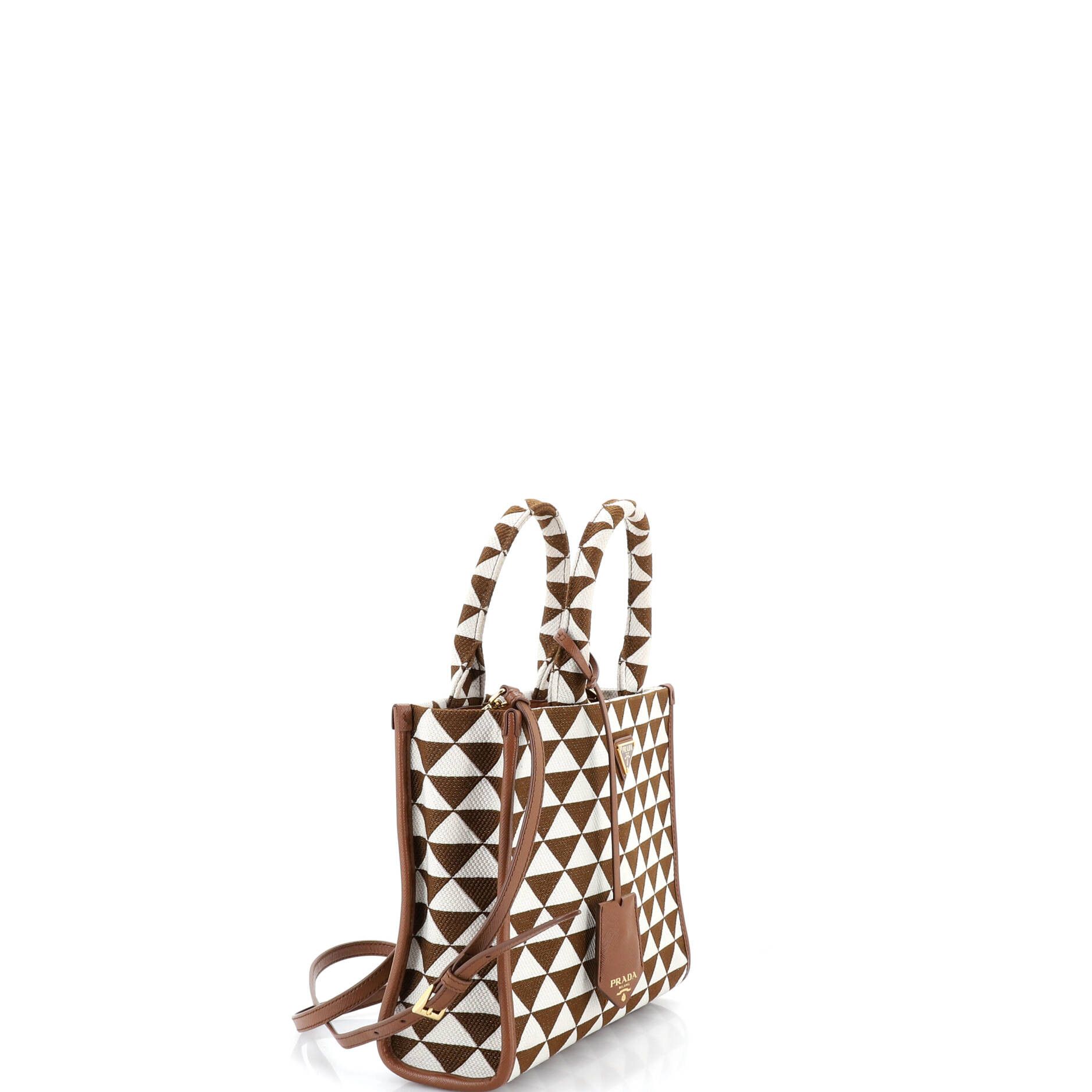 Prada Symbole Shopper Tote Jacquard Small Size ONE SIZE - 1 Thumbnail