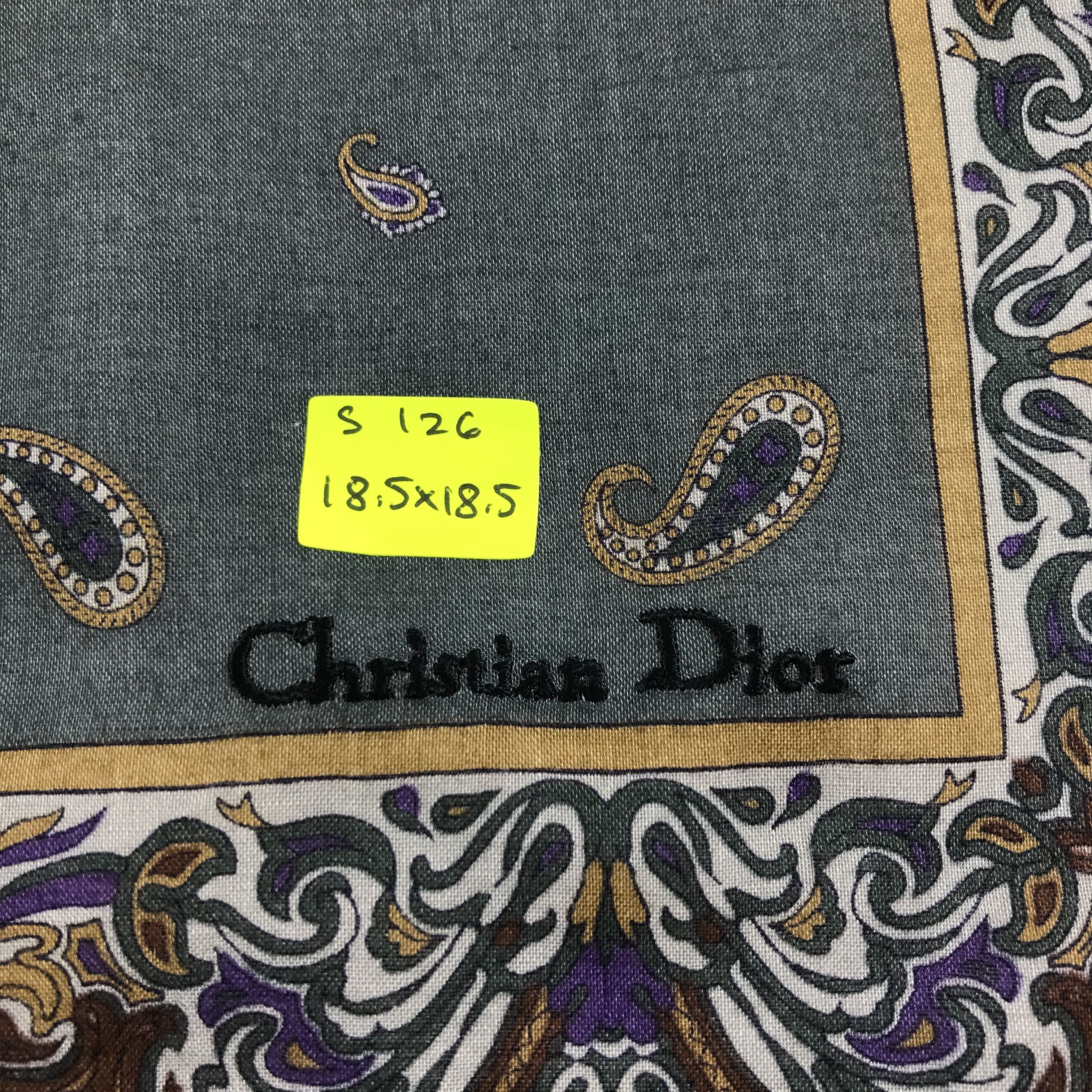 Christian Dior Monsieur × Vintage Christian Dior Bandana / Handkerchief / Neckerchief - S126 Size ONE SIZE - 5 Thumbnail