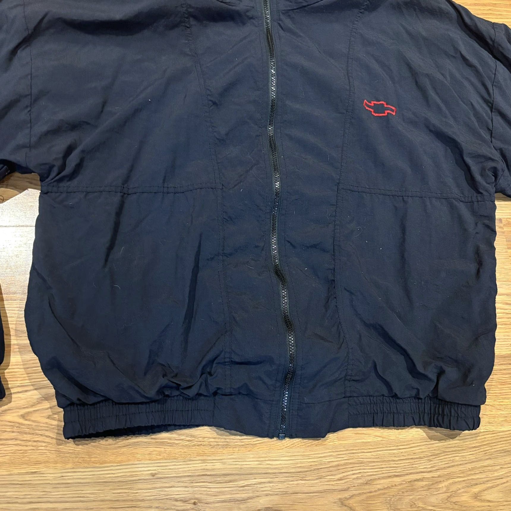 Vintage VTG Chevy Windbreaker Coat Jacket Chevrolet Black Red Made In USA Men’s Size XXL Size US XXL / EU 58 / 5 - 3 Thumbnail