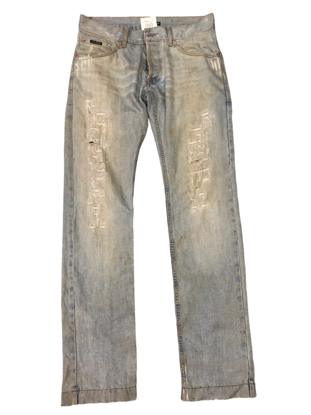 Dolce & Gabbana Dolce & Gabbana Distressed Denim Pants Size US 34 / EU 50 - 1 Thumbnail