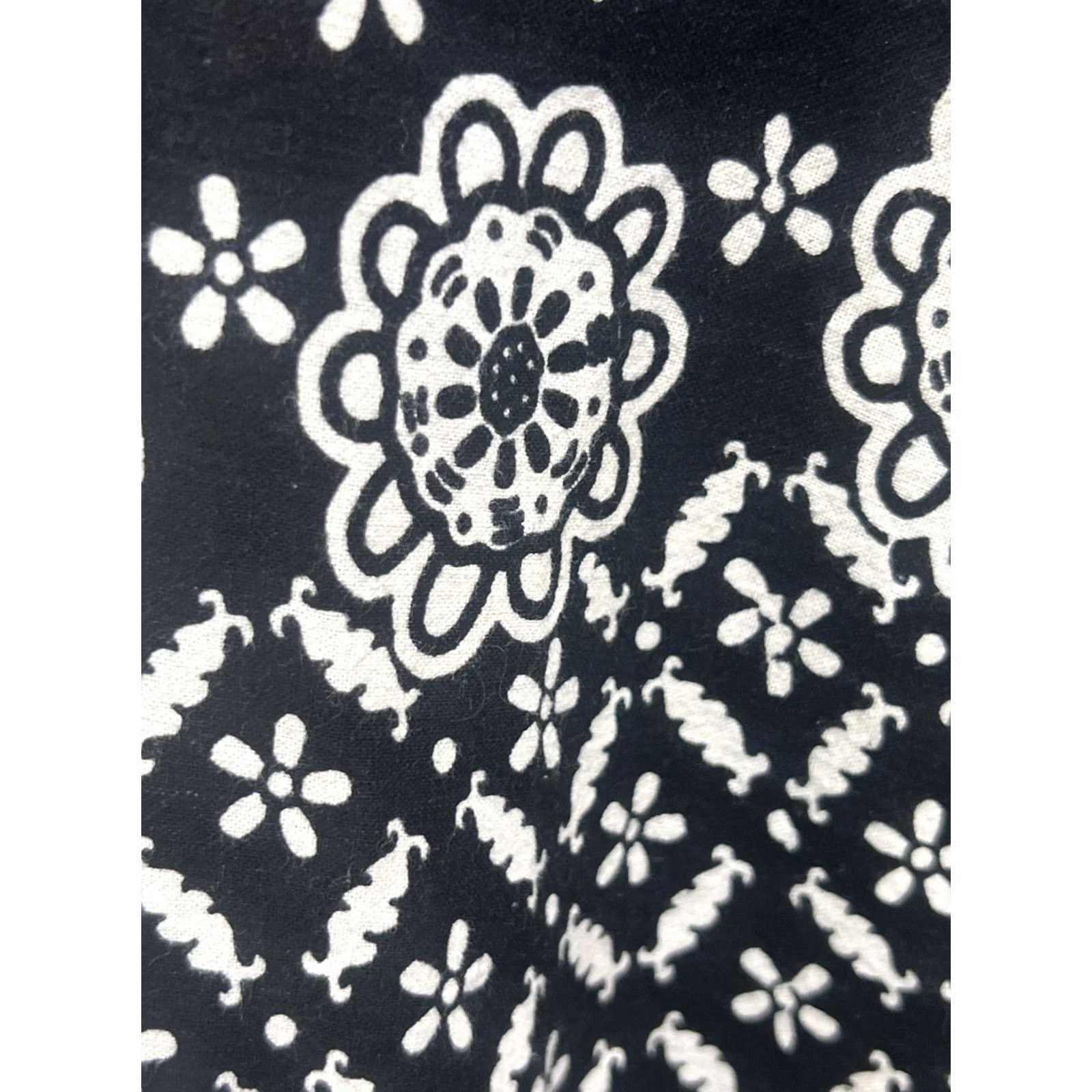 Vintage Magic 100% Cotton Black White Strappy Midi Dress Bohemian 3XL India Size XXL / US 16-18 / IT 52-54 - 7 Thumbnail
