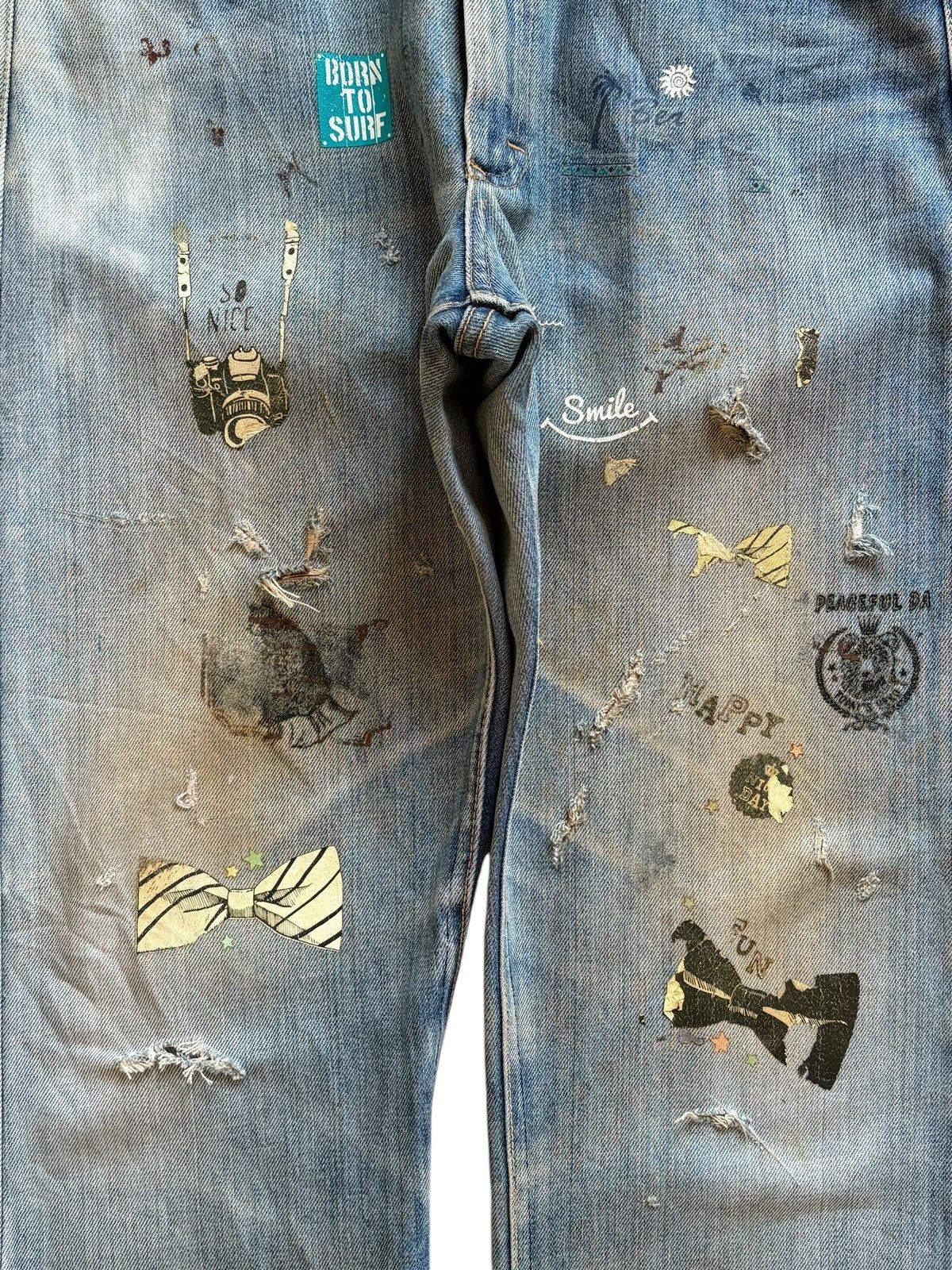 Lee Vintage Lee Riders Talon 42 Mud Wash Printed Baggy Jeans Size US 31 - 5 Thumbnail