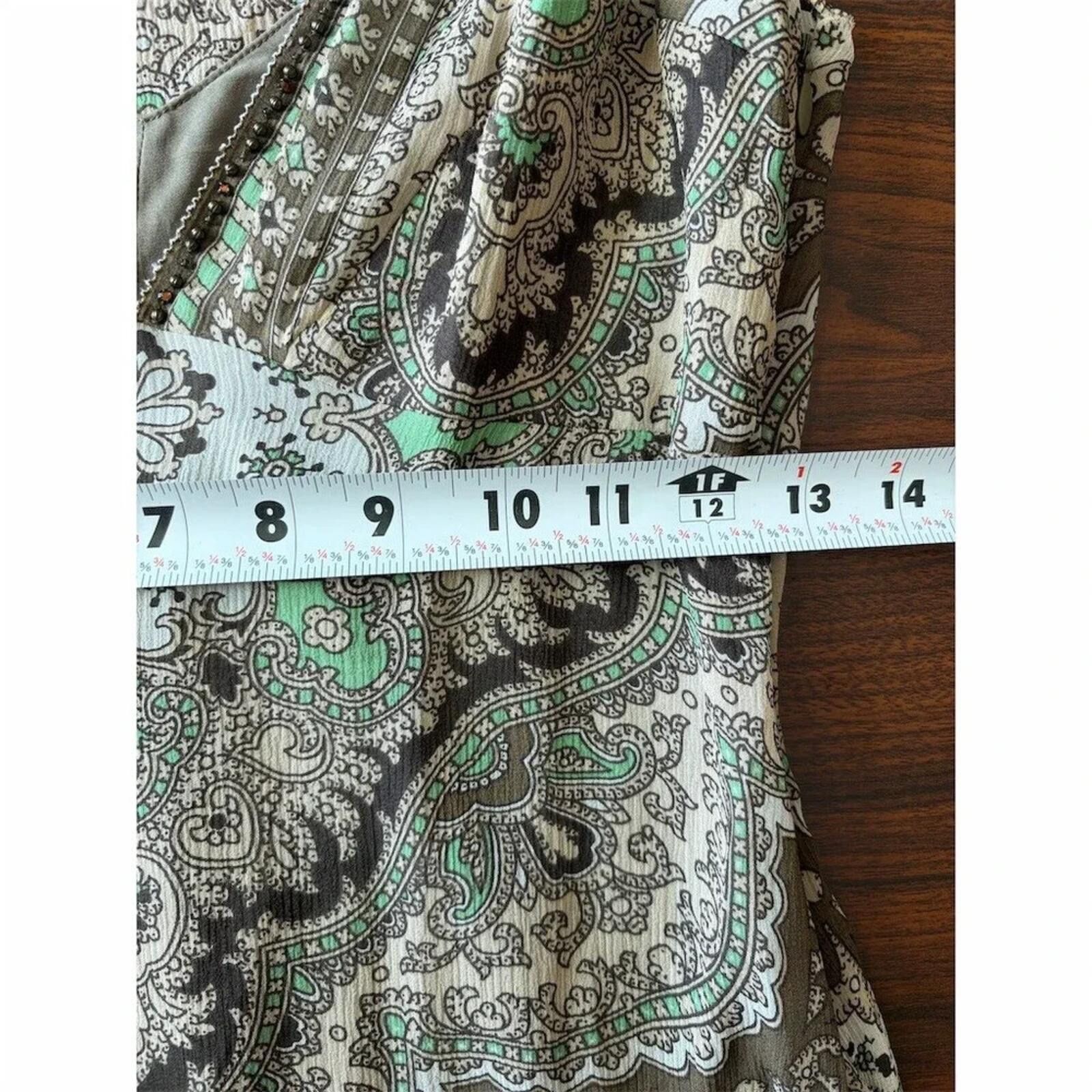 Other Gianni Bini Silk Josephine Dress Size 4 Paisley Beaded Midi Size S / US 4 / IT 40 - 8 Thumbnail