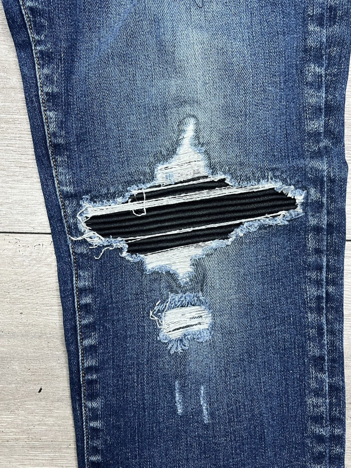 Amiri Amiri MX1 skinny jeans in a blue indigo wash Size US 34 / EU 50 - 4 Thumbnail