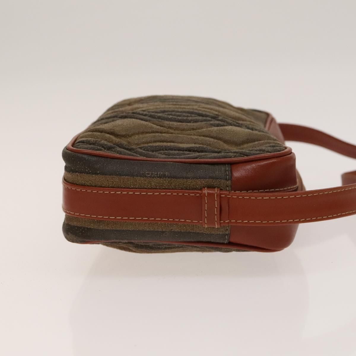 Fendi FENDI Pecan Canvas Shoulder Bag Coated Canvas Black Brown Size ONE SIZE - 4 Thumbnail