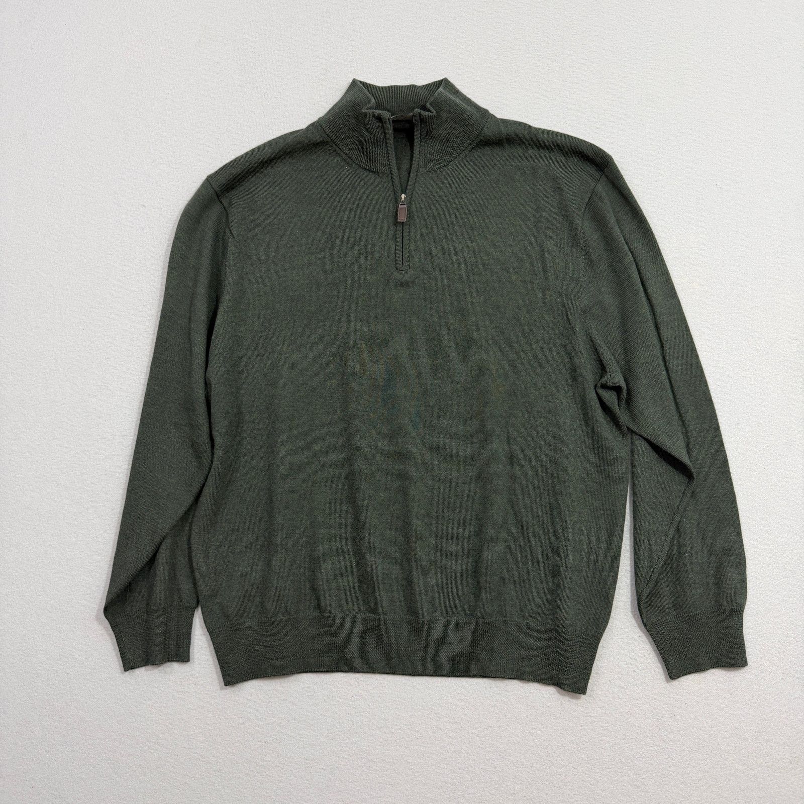 Jos. A. Bank Jos A Bank 100% Merino Wool 1/4 Zip Sweater Extra Large Size US XL / EU 56 / 4 - 1 Thumbnail