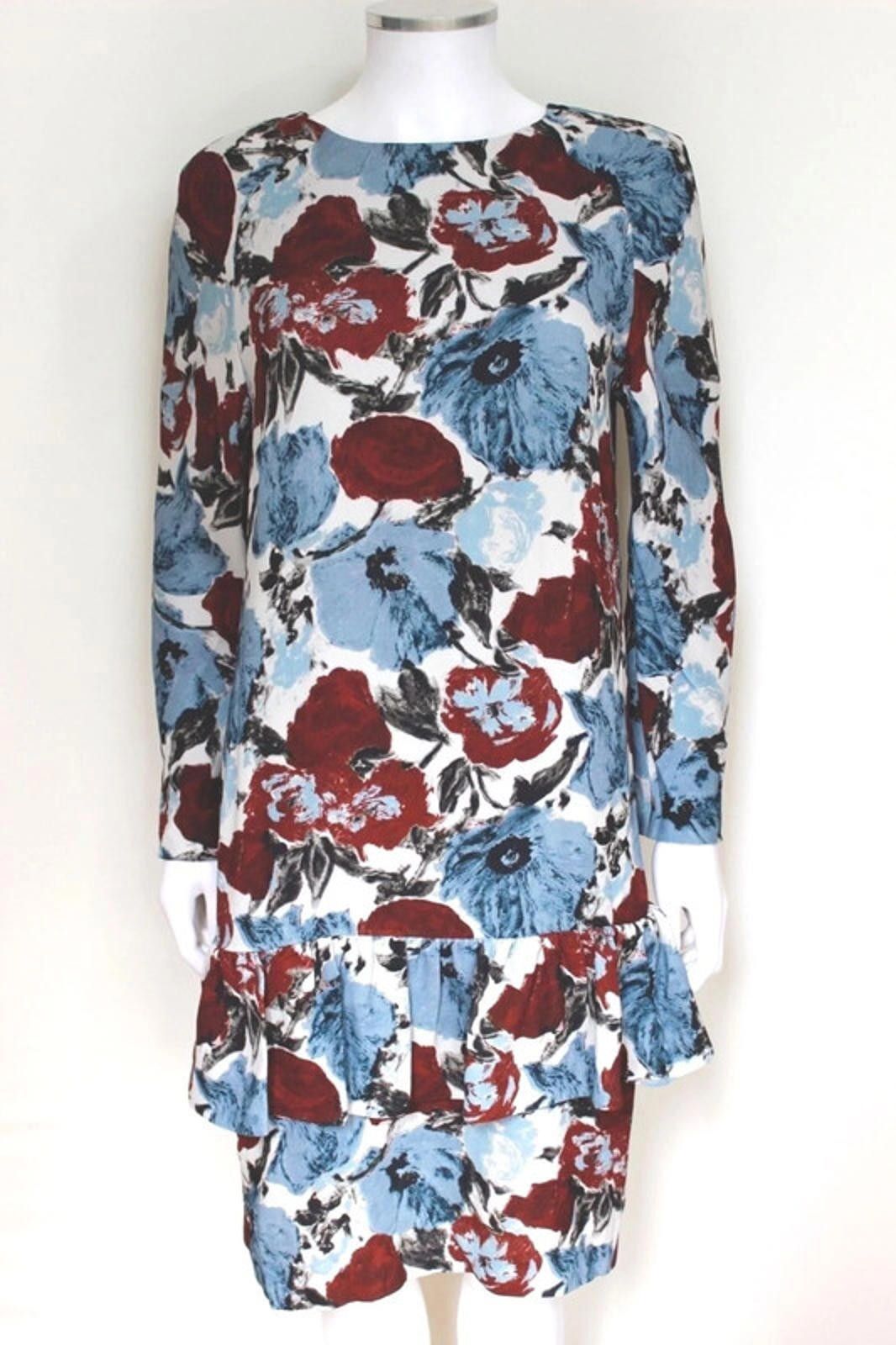 Dries Van Noten Dries van Noten Floral Frill Shift Dress F40 uk 12 Size M / US 6-8 / IT 42-44 - 1 Thumbnail
